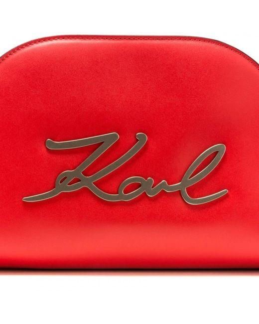 Big Red K Logo - Karl Lagerfeld K/signature Big Crossb (tacco) in Red - Lyst