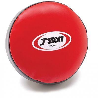 Sports Red Shield Logo - T-Sport Round Shield - Red/Black - Kicksport