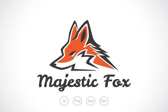 Orange Fox Logo - Majestic Orange Fox Logo Template Logo Templates Creative Market