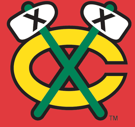 Green and Red C Logo - Chicago Blackhawks Alternate Logo (1965) yellow C with green