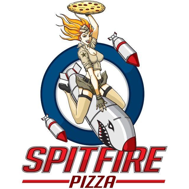 Spitfire Plane Logo - Spitfire Pizza – Brian Martone Illustration & Design