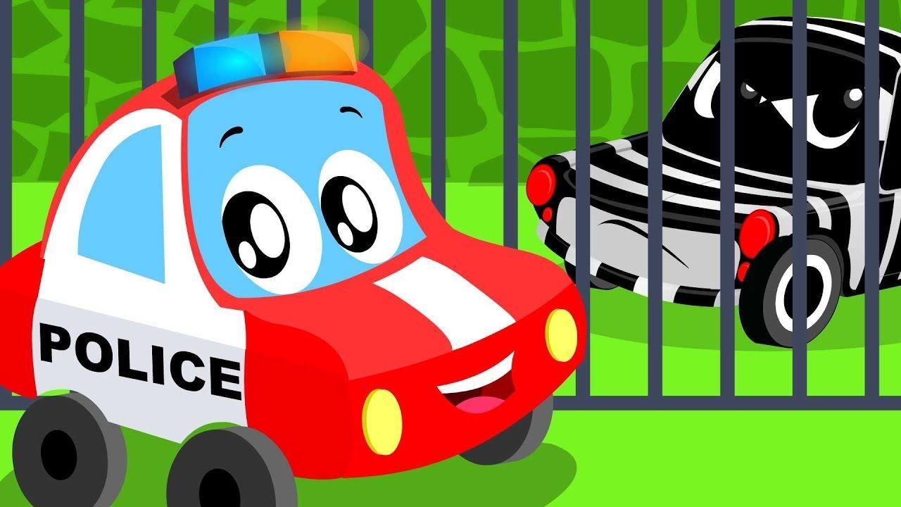 Animals On Red Car Logo - Little Red Car. Police Car Song. Nursery Rhymes. Rhymes For Kids