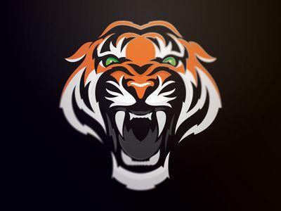 Tiger Animal Logo - Roaring Tiger | Mascot Branding And Logos | Tiger art, Logos, Logo ...