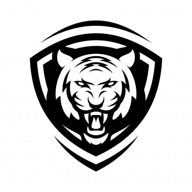 Black and White Tiger Logo - Tiger animal sport mascot head logo vector Vector | Premium Download