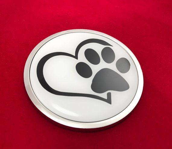 Animals On Red Car Logo - LOVE ANIMALS 3D Domed Emblem Badge Car Sticker Chrome ROUND
