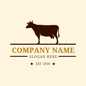 Brown Cow Logo - Free Cow Logo Designs | DesignEvo Logo Maker