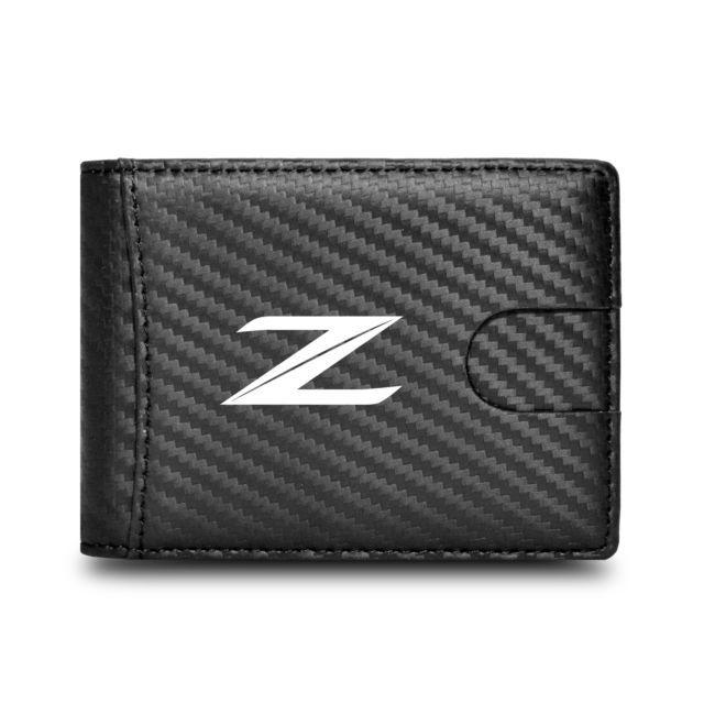 Nissan Z Logo - Nissan 370z Z Logo Black Slim Leather Carbon Fiber Patterns RFID ...