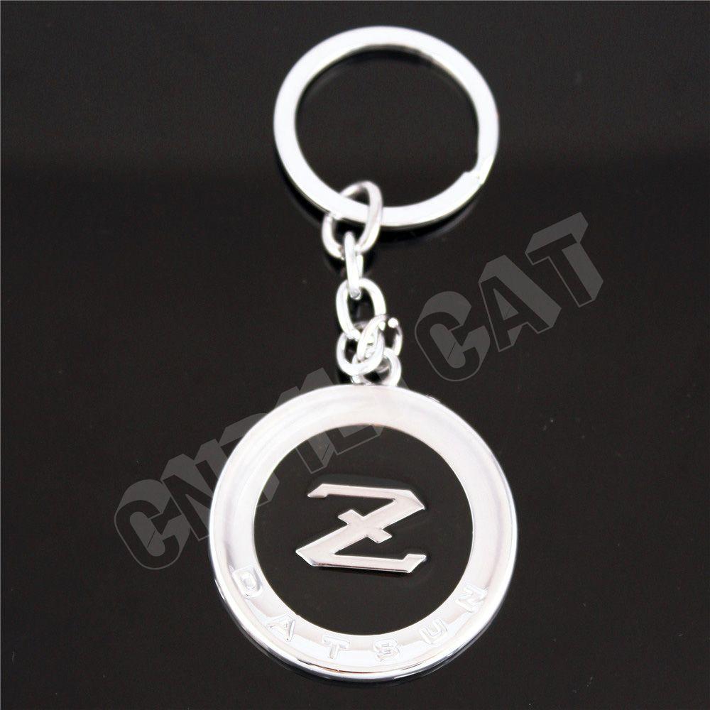 Silver Z Logo - 3D Silver&Black DATSUN Z Logo Car Key Chain Key Ring Keychain