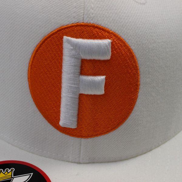 F in White Orange Circle Logo - stay246: FAT (FA-tee) BB KING CAP F logo embroidered Cap white ...