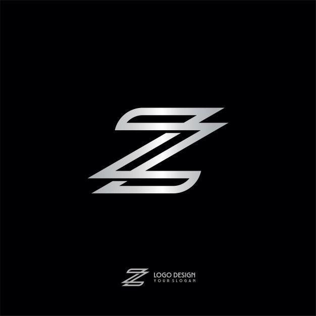 Silver Z Logo - Z letter silver monogram logo Vector