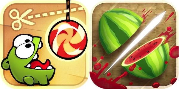 Games Apps Logo - Über Popular Games Cut the Rope & Fruit Ninja Updated With New