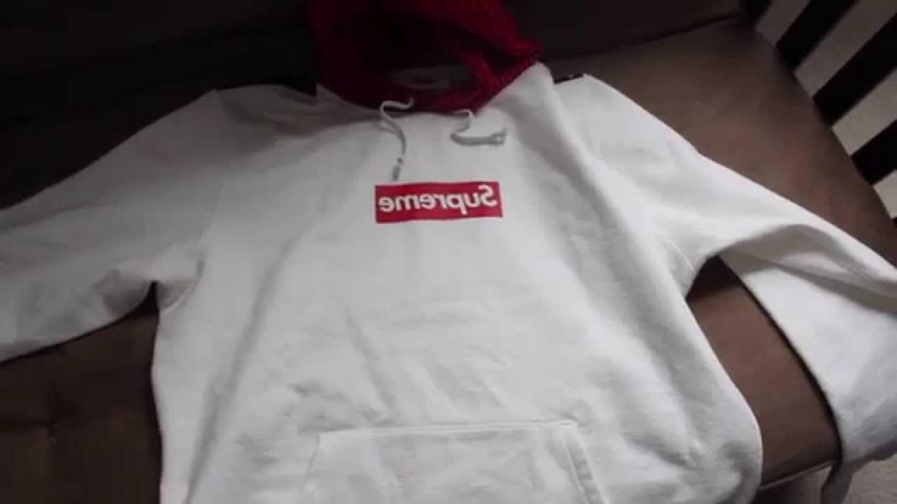White and Red Box Logo - Supreme x Comme des Garçons SHIRT Red Box Logo Hoodie Review Spring ...