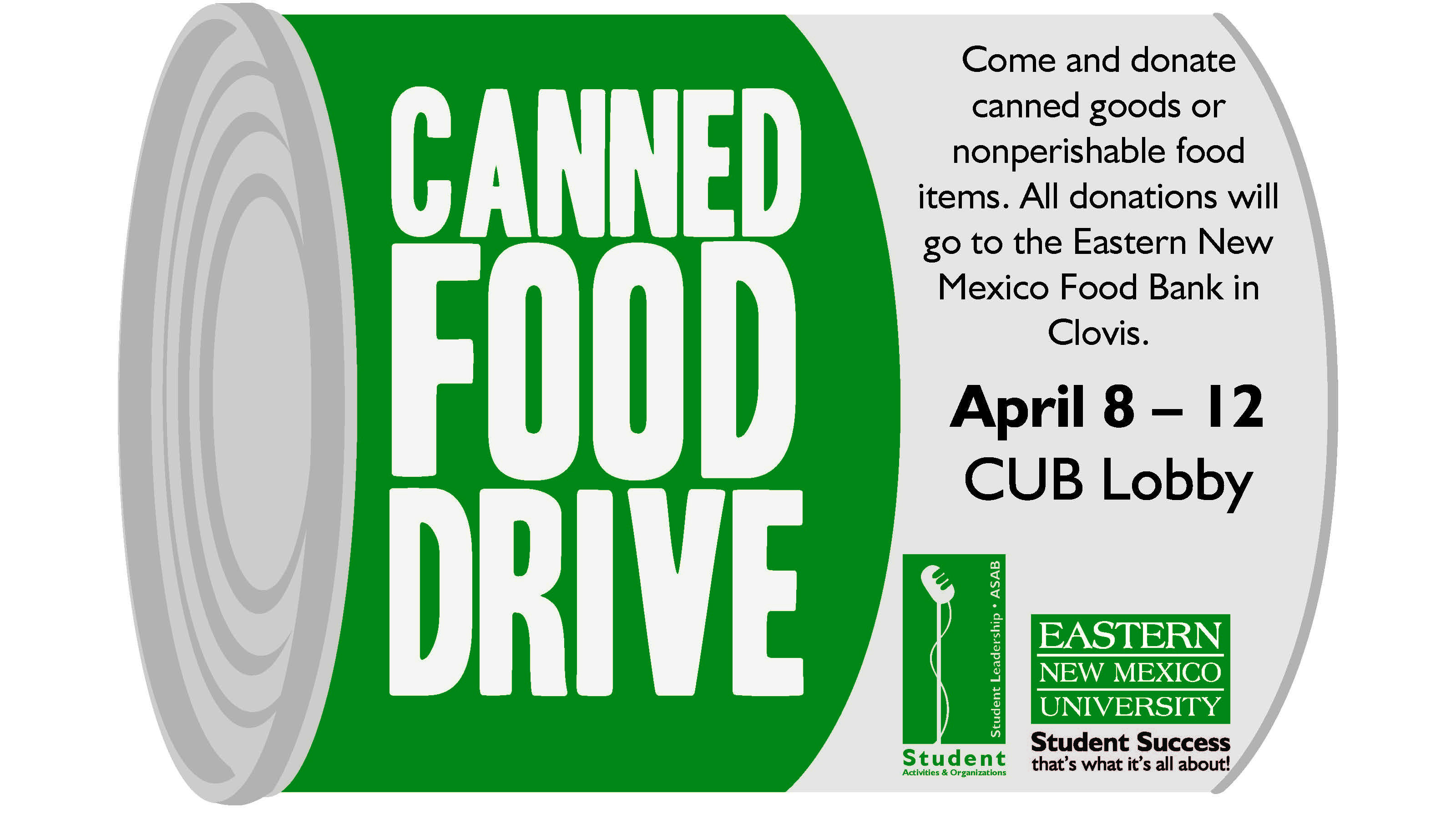 Canned Food Logo - ENMU's Canned Food Drive