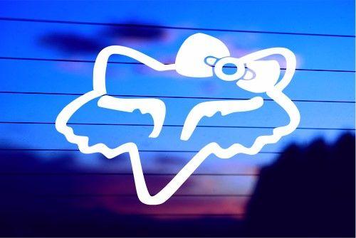 Blue Fox Racing Logo - FOX RACING BOW CAR DECAL STICKER