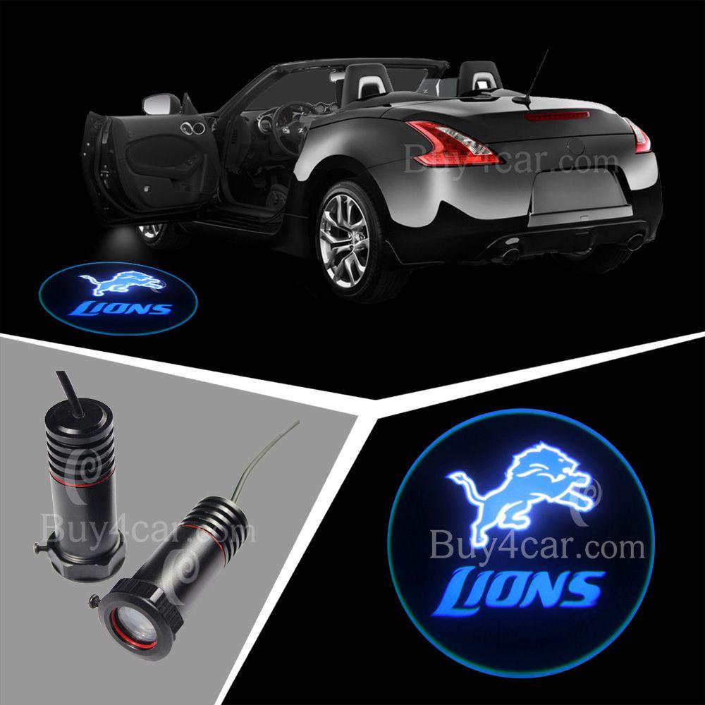 What Are Lions Car Logo - DETROIT LIONS Car Door Welcome Led Ghost Shadow Light Projection ...