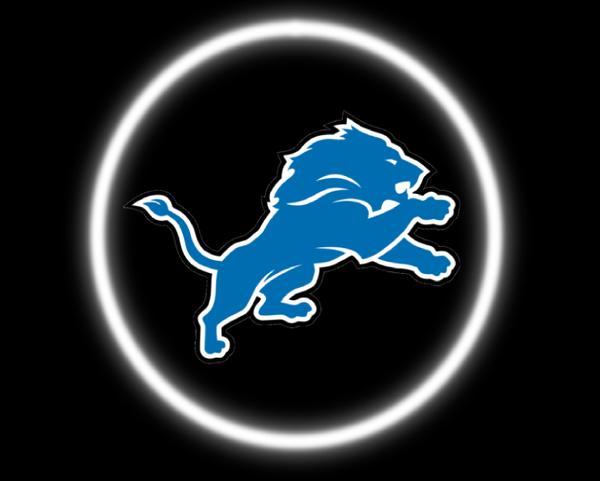 What Are Lions Car Logo - 2 Wireless LED Laser Detroit Lions Car Door Lights | Car Logo Lights