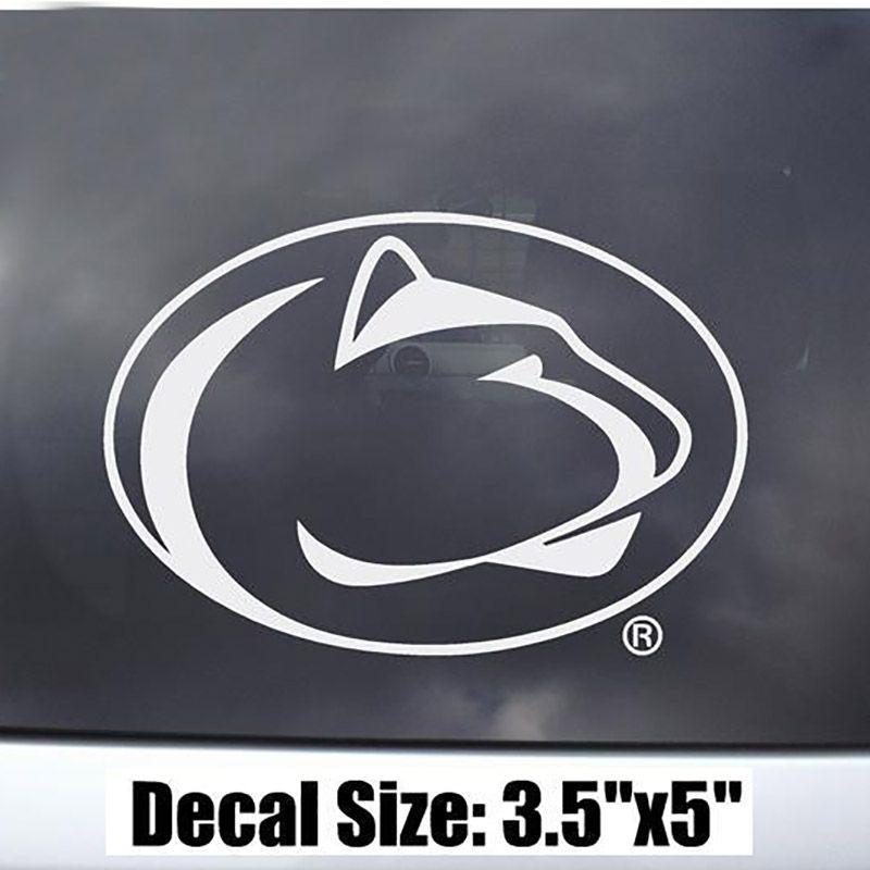 What Are Lions Car Logo - 5 inch White Nittany Lion Head Logo Decal Sticker