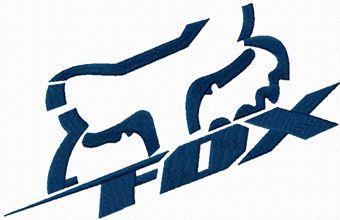 Blue Fox Racing Logo - Fox Sport racing logo machine embroidery design