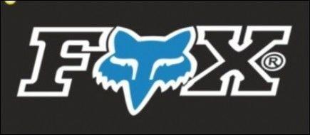 Blue Fox Racing Logo - The O in the word FOX has been embellished to represent the name