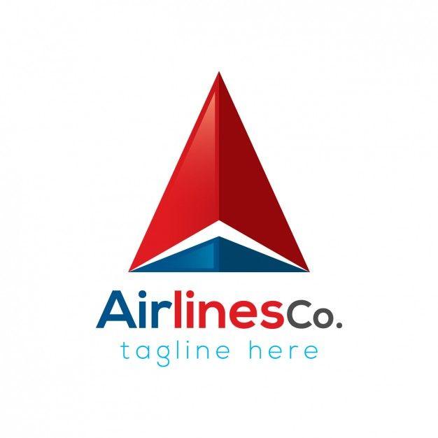 Red Triangle Airline Logo - Airlines company logo template Vector | Free Download