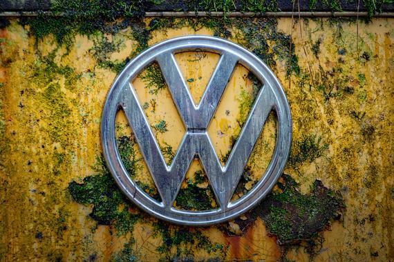 Rustic VW Logo - Vintage VW Volkswagen Ornament Rat Rod Car Art VW Emblem | Etsy