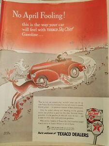 Animals On Red Car Logo - 1943 texaco oil sky chief red car animals cartoon gluyas williams ad ...