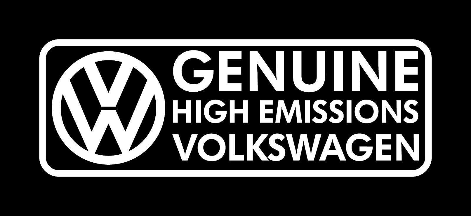 Rustic VW Logo - VW Volkswagen High Emissions Vinyl Sticker Decal Bug Bus Ghia Split ...