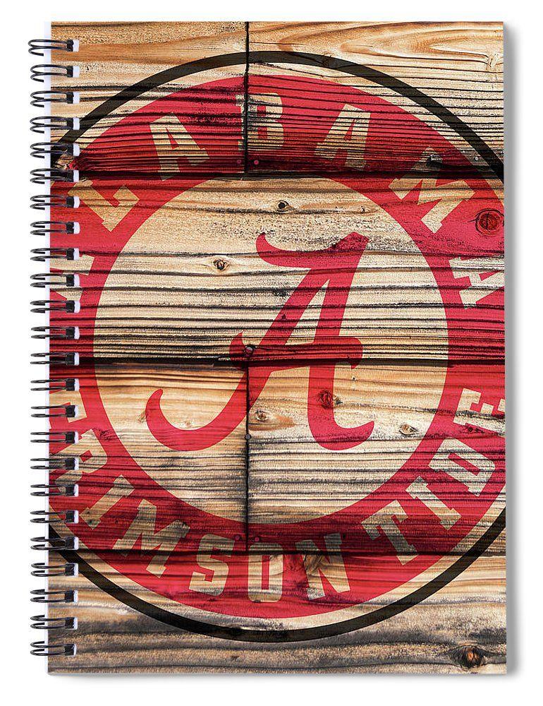 Rustic VW Logo - Alabama Crimson Tide Logo On Rustic Wood Spiral Notebook for Sale by ...