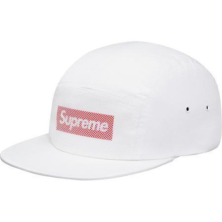 Red and White Box Logo - Supreme- SS17 Front Mesh White With Red Box Logo Hat