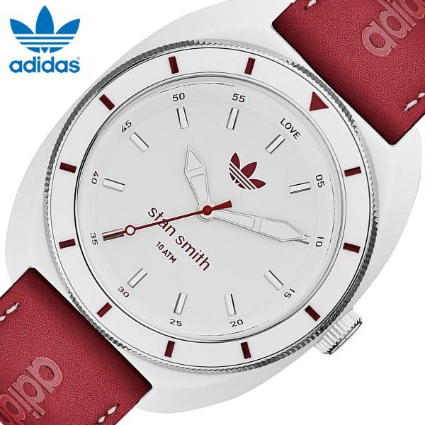White Watch with Red X Logo - cameron: Watch mens Womens Stan Smith Asia Limited model ADH9088