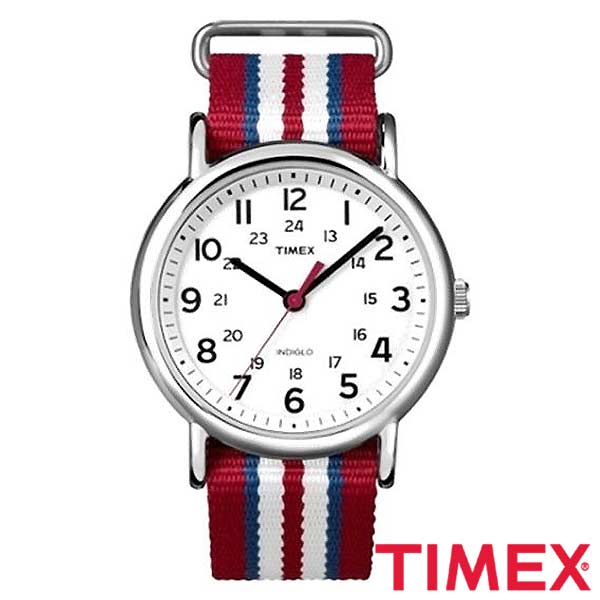 White Watch with Red X Logo - Sies Rosso: TIMEX watch watch Lady's week ender Central Park white x