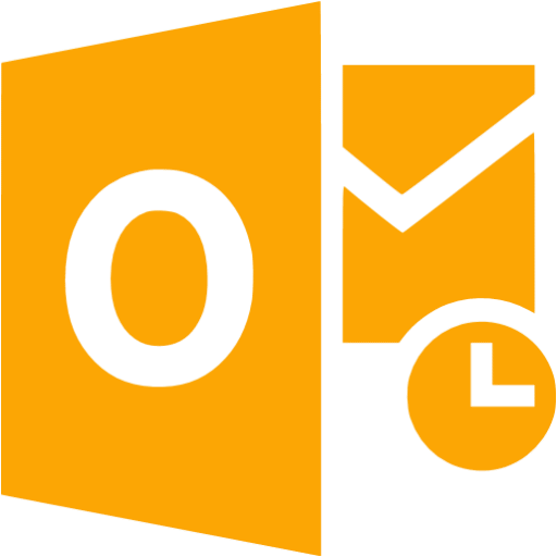 Yellow Outlook Logo - Orange outlook icon orange office icons