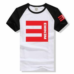 Eminem E Logo - Hip-hop EMINEM E Logo T-Shirts Summer Crew Neck Men Women Short ...