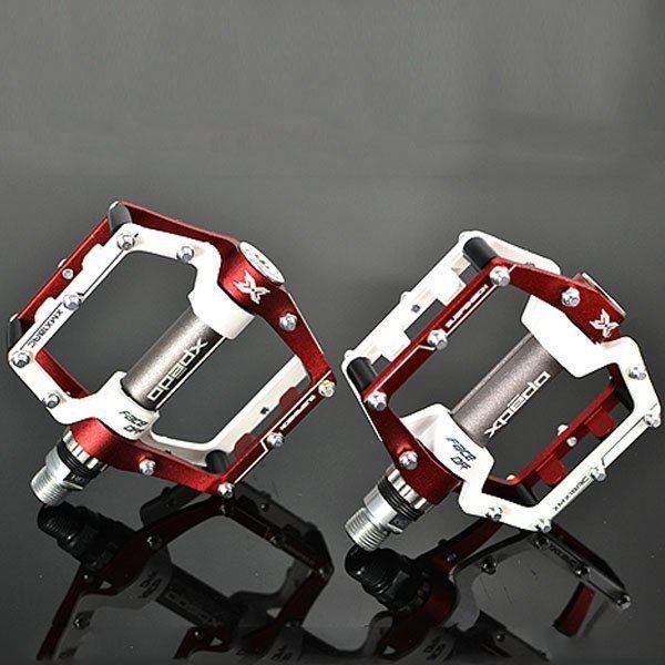 White Watch with Red X Logo - Xpedo Mx 18 BMX MTB Pedal Face Off Red X White