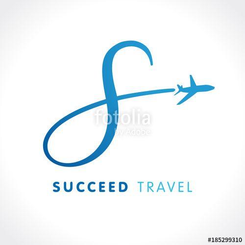 Airline Company Logo - S letter success travel company logo. Airline business travel logo ...