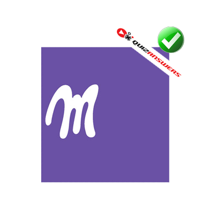 Purple with White Logo - Purple m Logos