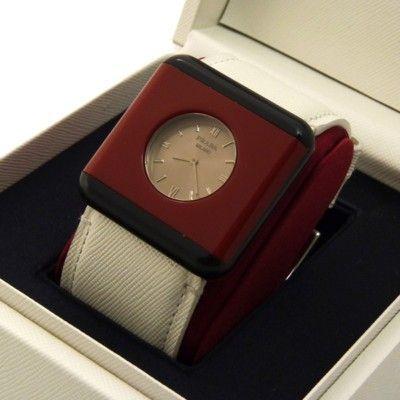 White Watch with Red X Logo - Authentic PRADA LADIES WATCH Red x White BNIB e508