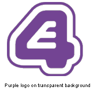 White On Purple Logo - E4 : Style Guide
