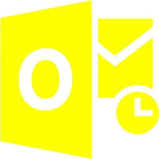 Yellow Outlook Logo - Yellow outlook icon yellow office icons