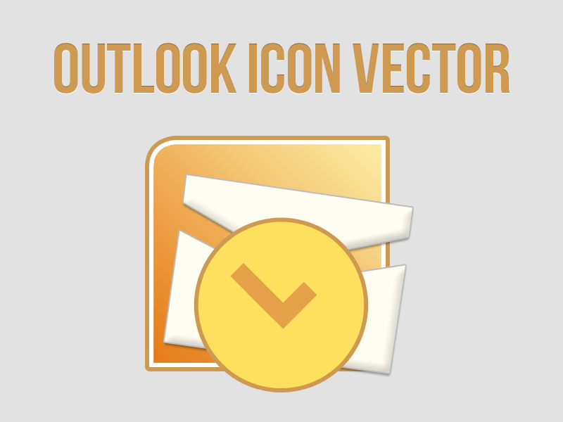 Yellow Outlook Logo - Free Outlook Icon Vector [PSD]