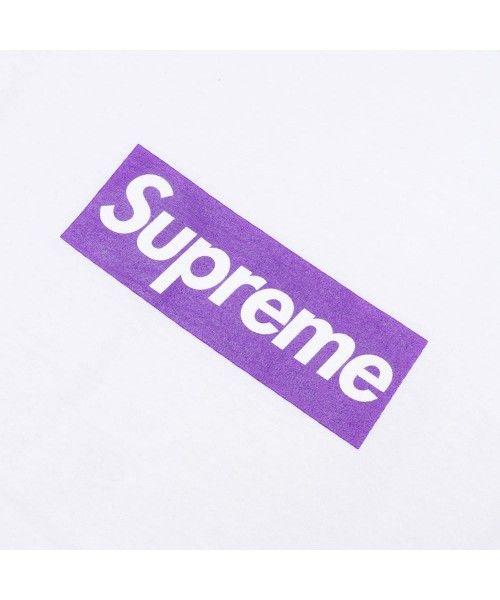 Purple and White Logo - Supreme purple Logos