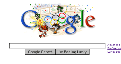 Olympic Google Logo - Googles Olympic Specials