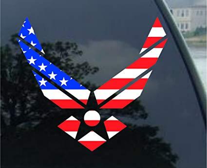 American Flag Air Force Logo - Amazon.com: Crawford Graphix Air Force Wings USA Flag - Car, Truck ...