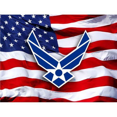 American Flag Air Force Logo - American Flag USAF Air Force Magnet, 3 1/2 Inch