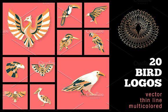 Multi Colored Bird Logo - 15 Bird Logos ~ Logo Templates ~ Creative Market