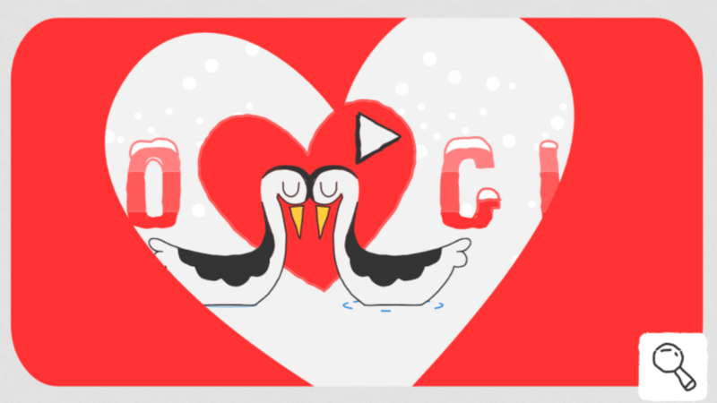 Heart Shaped Olympic Logo - Winter Olympics Google doodle gets Valentine's Day treatment with ...