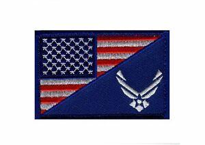 American Flag Air Force Logo - USAF USA Flag USA Air force Logo Embroidered Morale Hook Patch YEN1