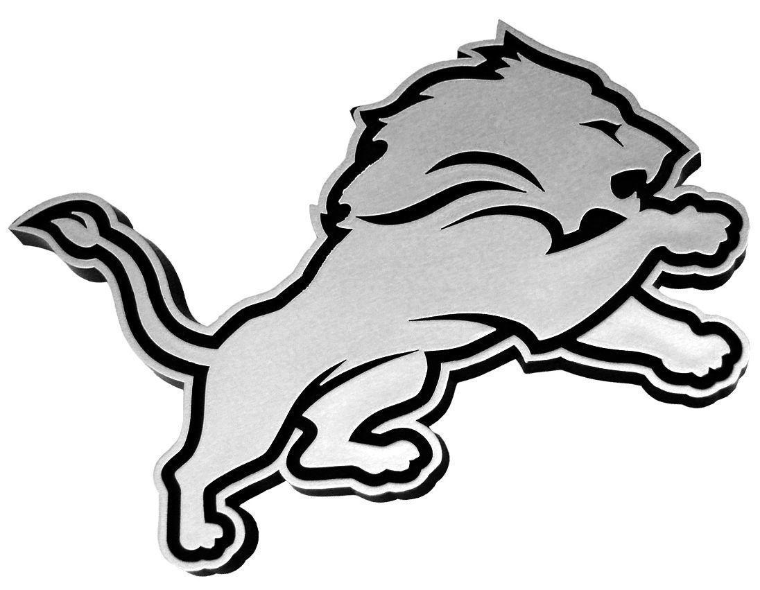 Detroit Lions Silver Logo - Detroit Lions Auto Emblem - Silver - My Team Outlet