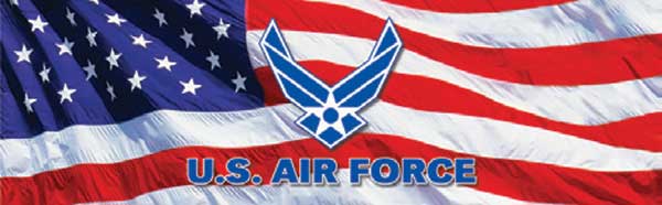 American Flag Air Force Logo - US Air Force Logo and American Flag Rear Window Graphic RWG1771 ...