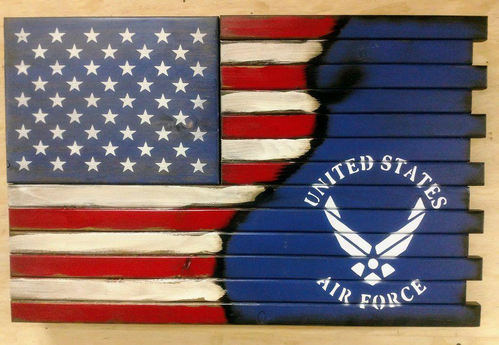 American Flag Air Force Logo - Liberty Home Concealment Small American Flag with Air Force Logo